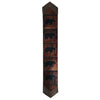 Fringed Midnight Bear Leather Table Runner - 96 Inch