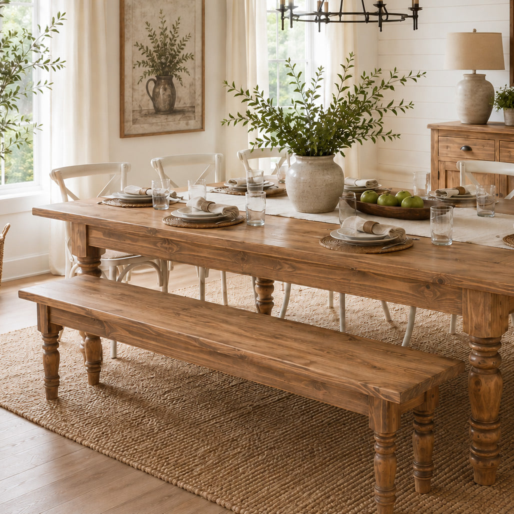 Brown Gathering Bench - 73 Inch