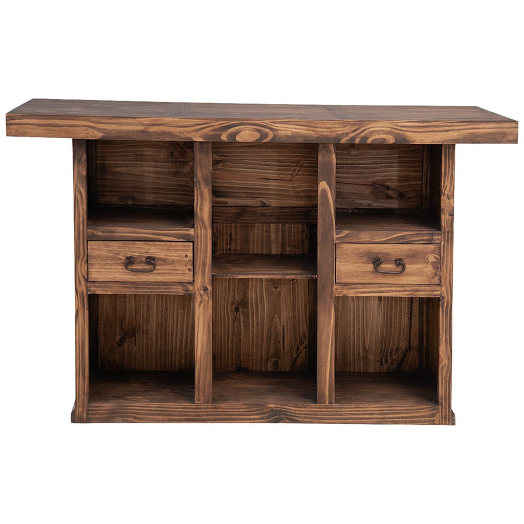 Saloon Bar with Footrail - Brown