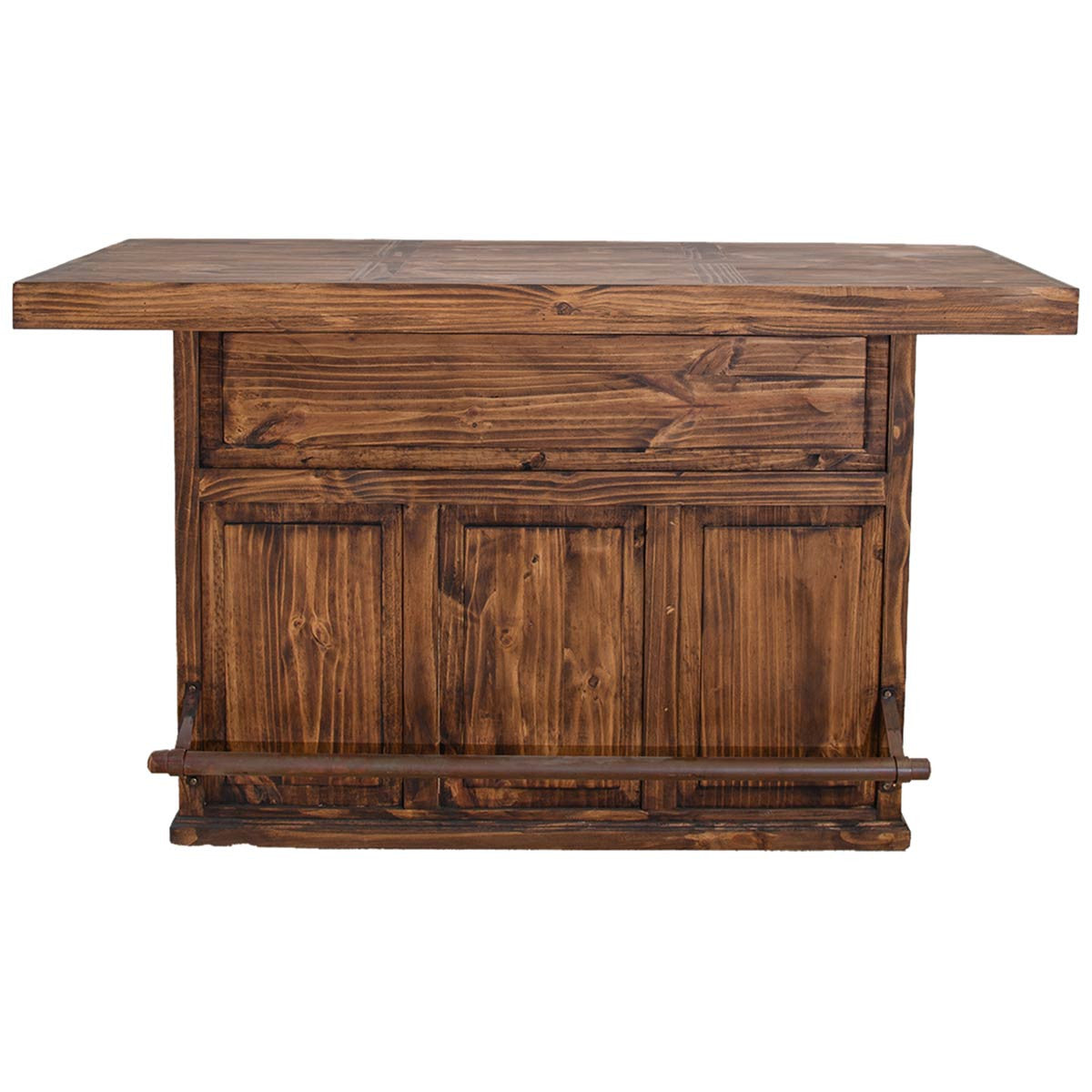 Saloon Bar with Footrail - Brown