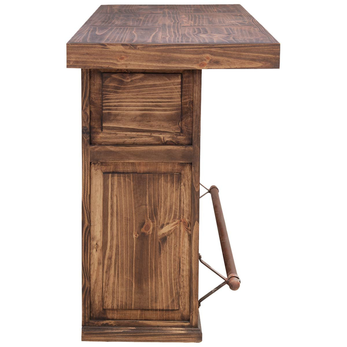Saloon Bar with Footrail - Brown