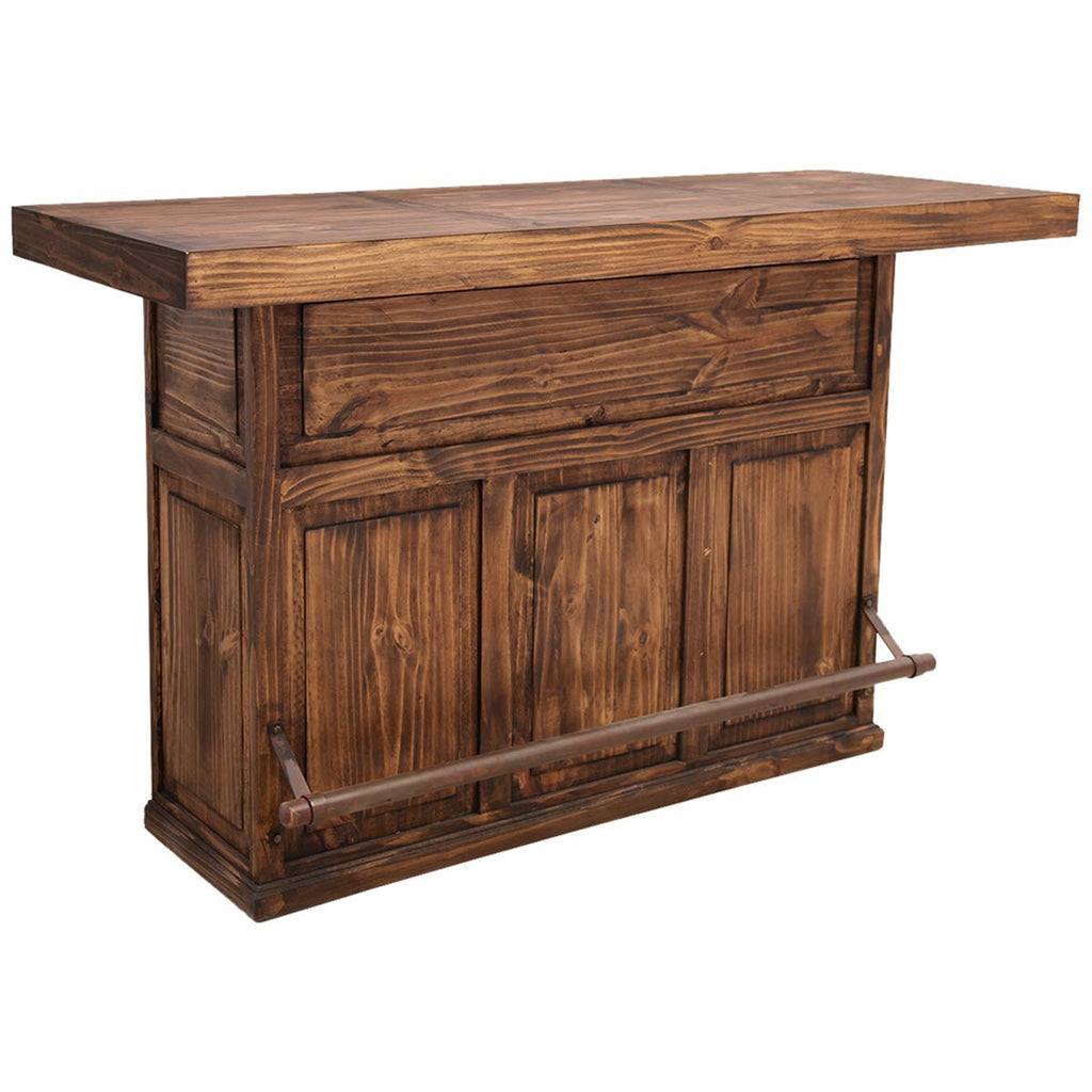 Saloon Bar with Footrail - Brown