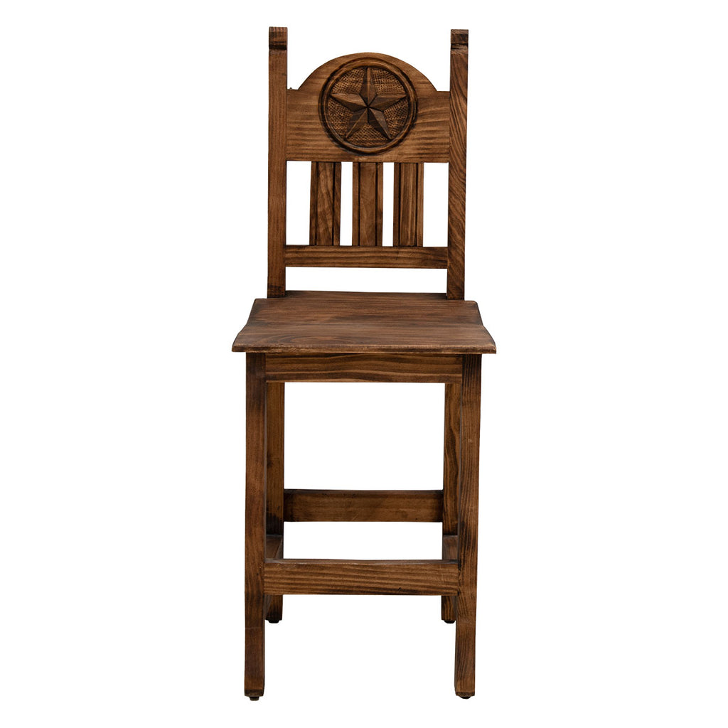 Clarence Starred Brown Counter Stool - 24 Inch