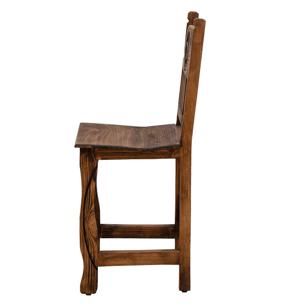 Clarence Starred Brown Counter Stool - 24 Inch