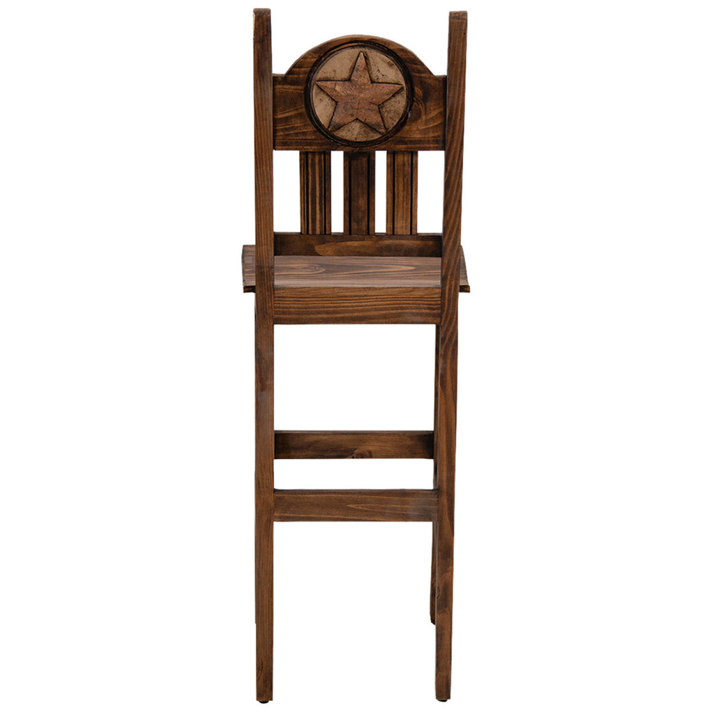 Clarence Stone Starred Brown Counter Stool - 24 Inch