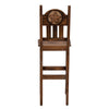 Clarence Stone Starred Brown Barstool - 30 Inch