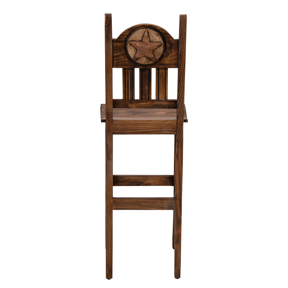 Clarence Stone Starred Brown Barstool - 30 Inch