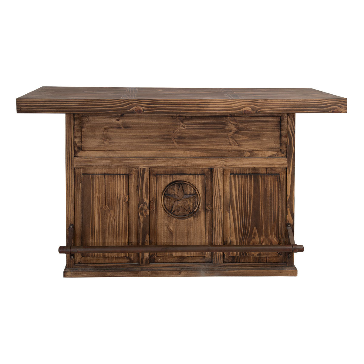 Saloon Star Bar with Footrail - Brown