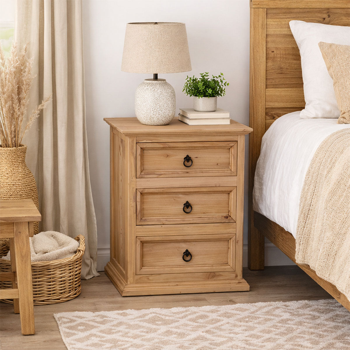 Cole Nightstand - Honey