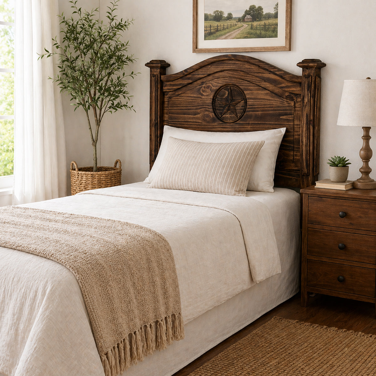 Frankie Star Brown Headboard - Twin