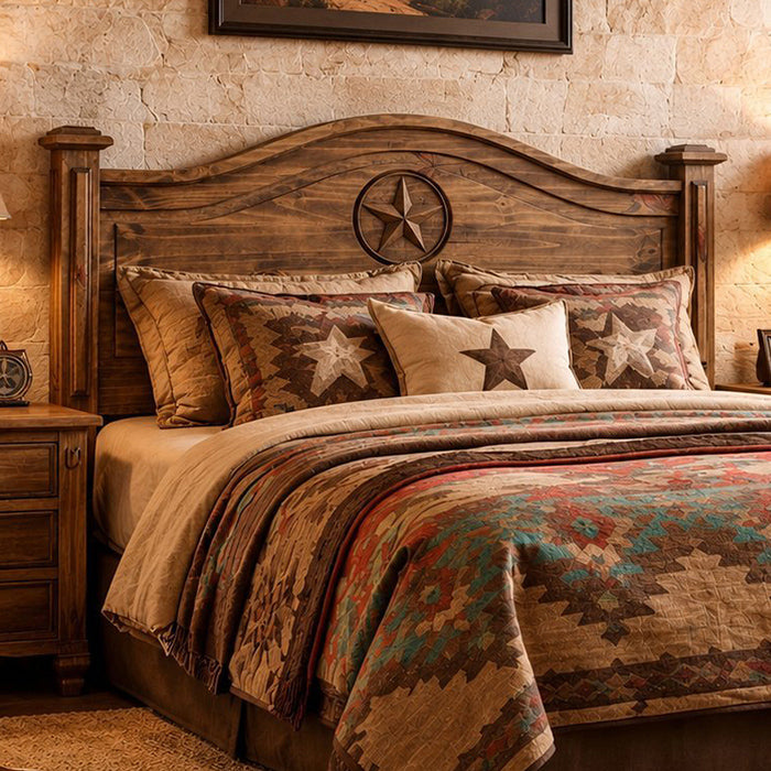 Frankie Star Brown Headboard - Queen