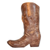 Brown Clay Cowboy Boot with Star Umbrella Stand/Planter