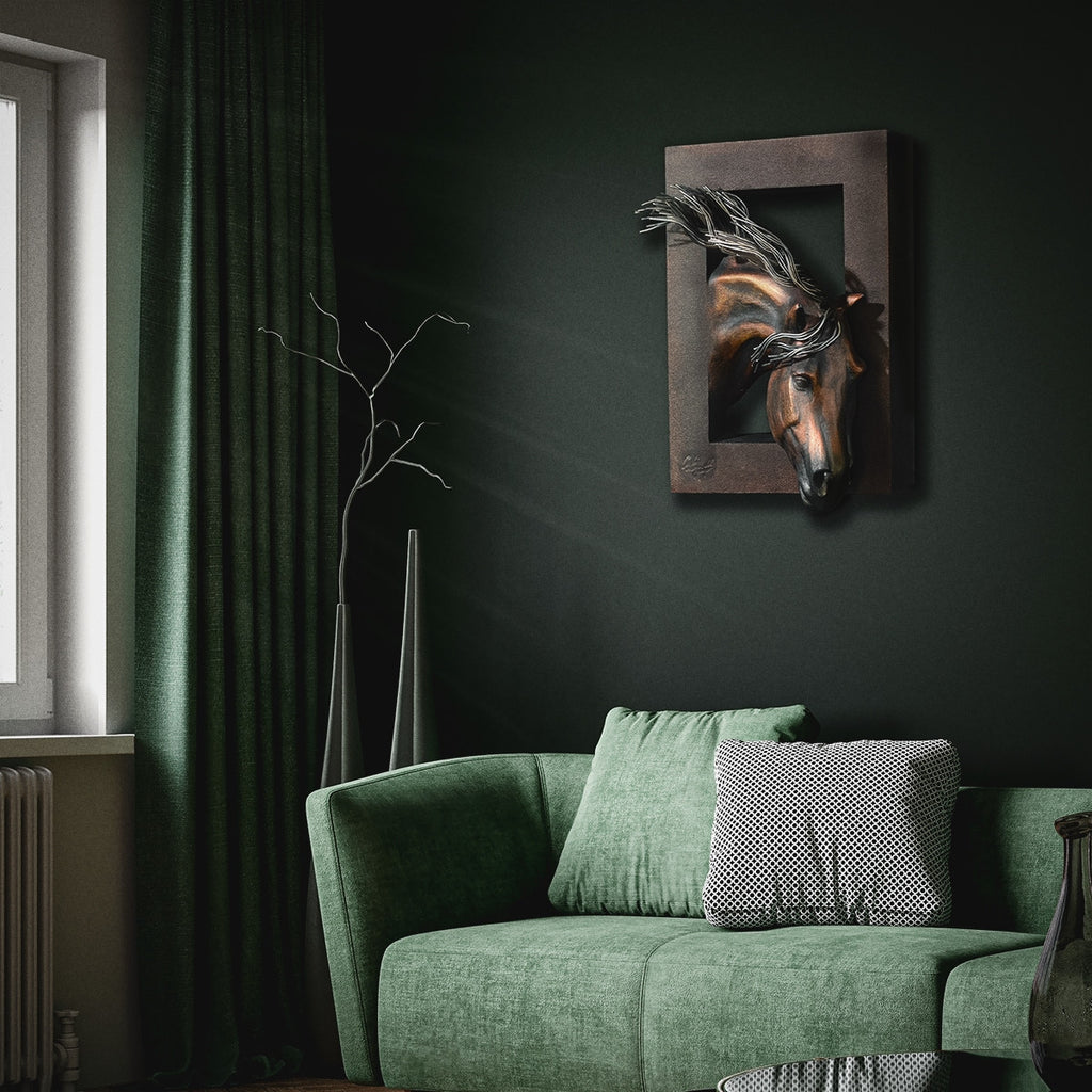 Grazing Right Facing Wall Sculpture