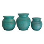 Turquoise Canyon Clay Pots - Set of 3