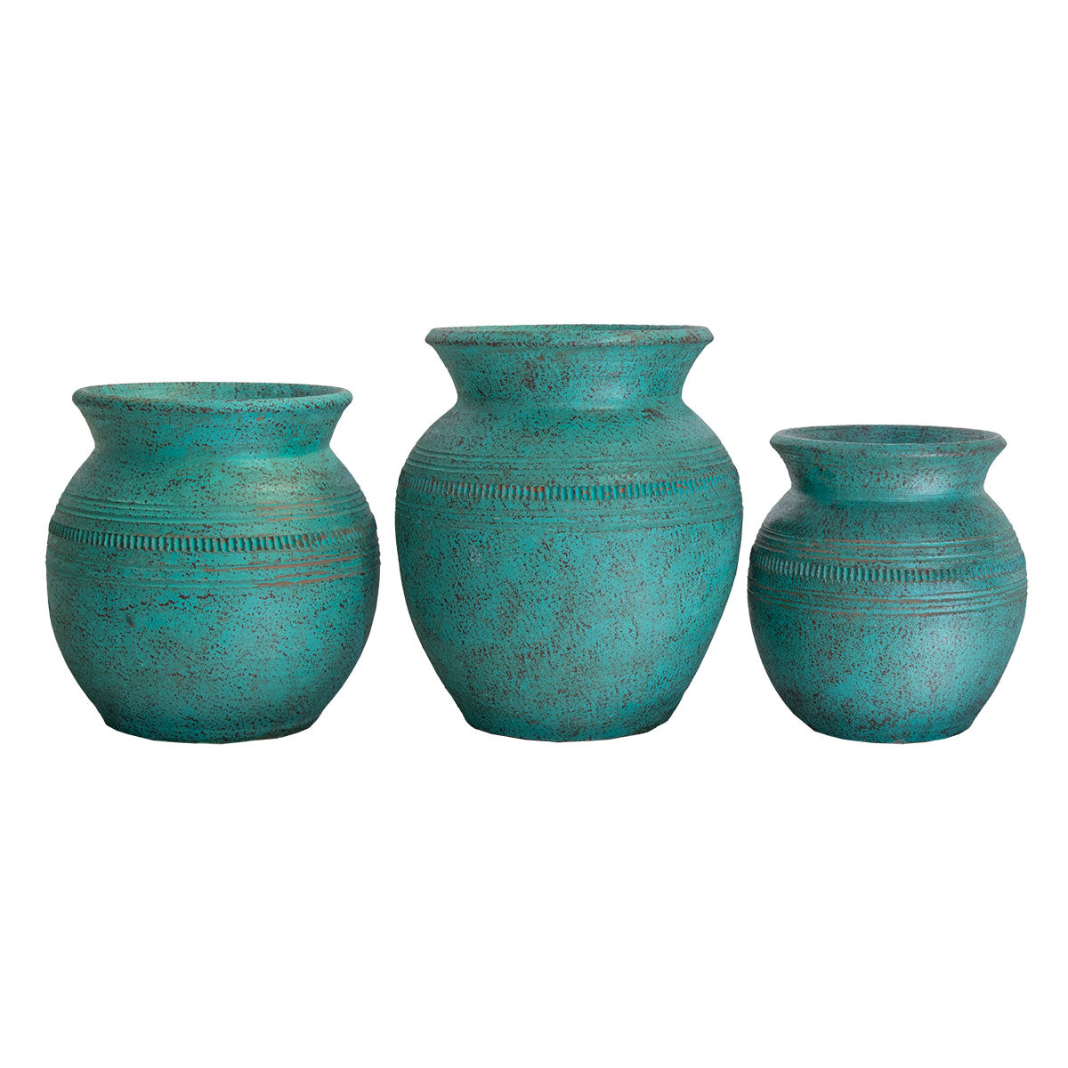 Turquoise Canyon Clay Pots - Set of 3