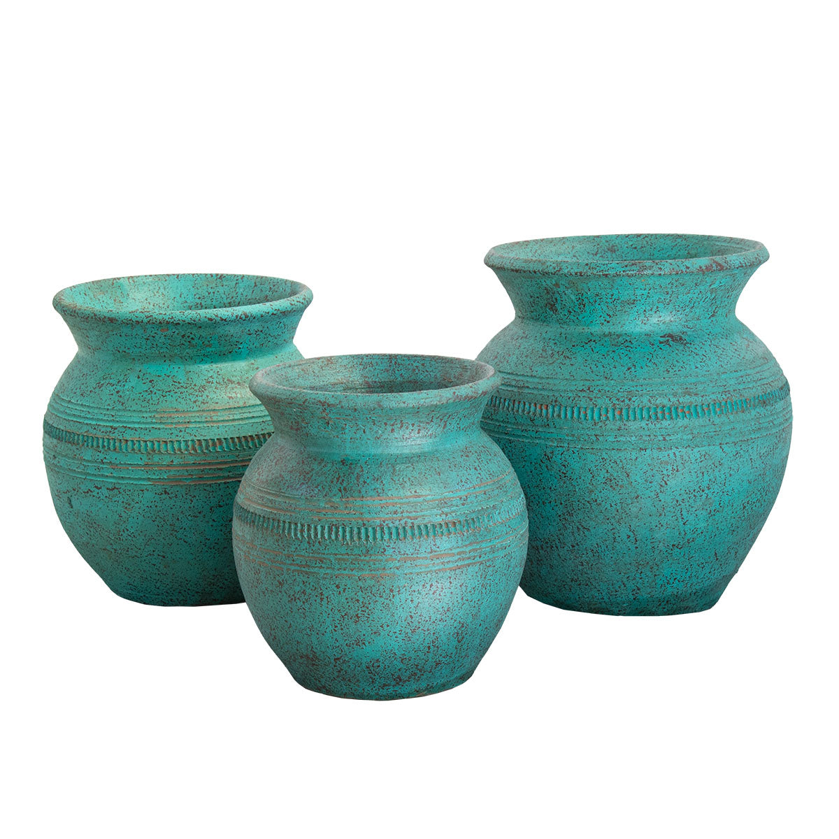 Turquoise Canyon Clay Pots - Set of 3