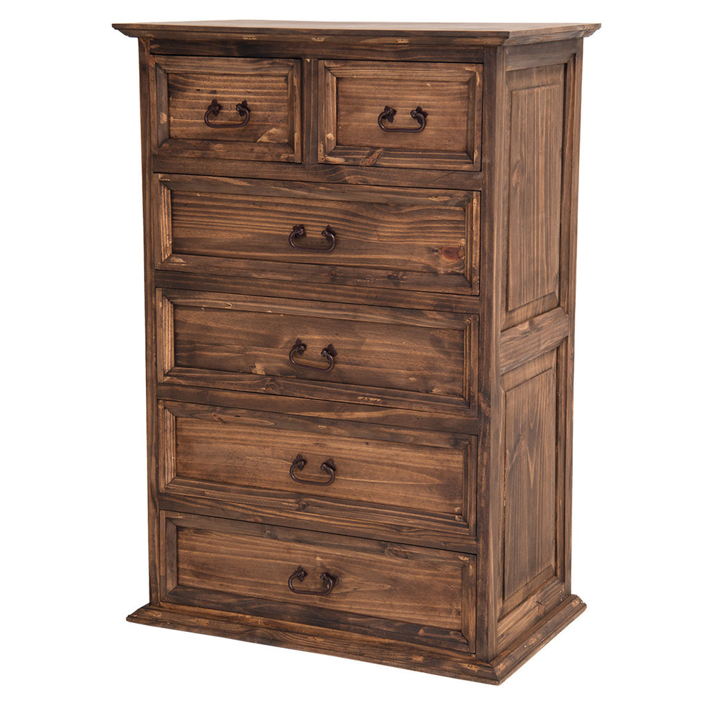 Twisted Top Chest of Drawers - 6 Drawers