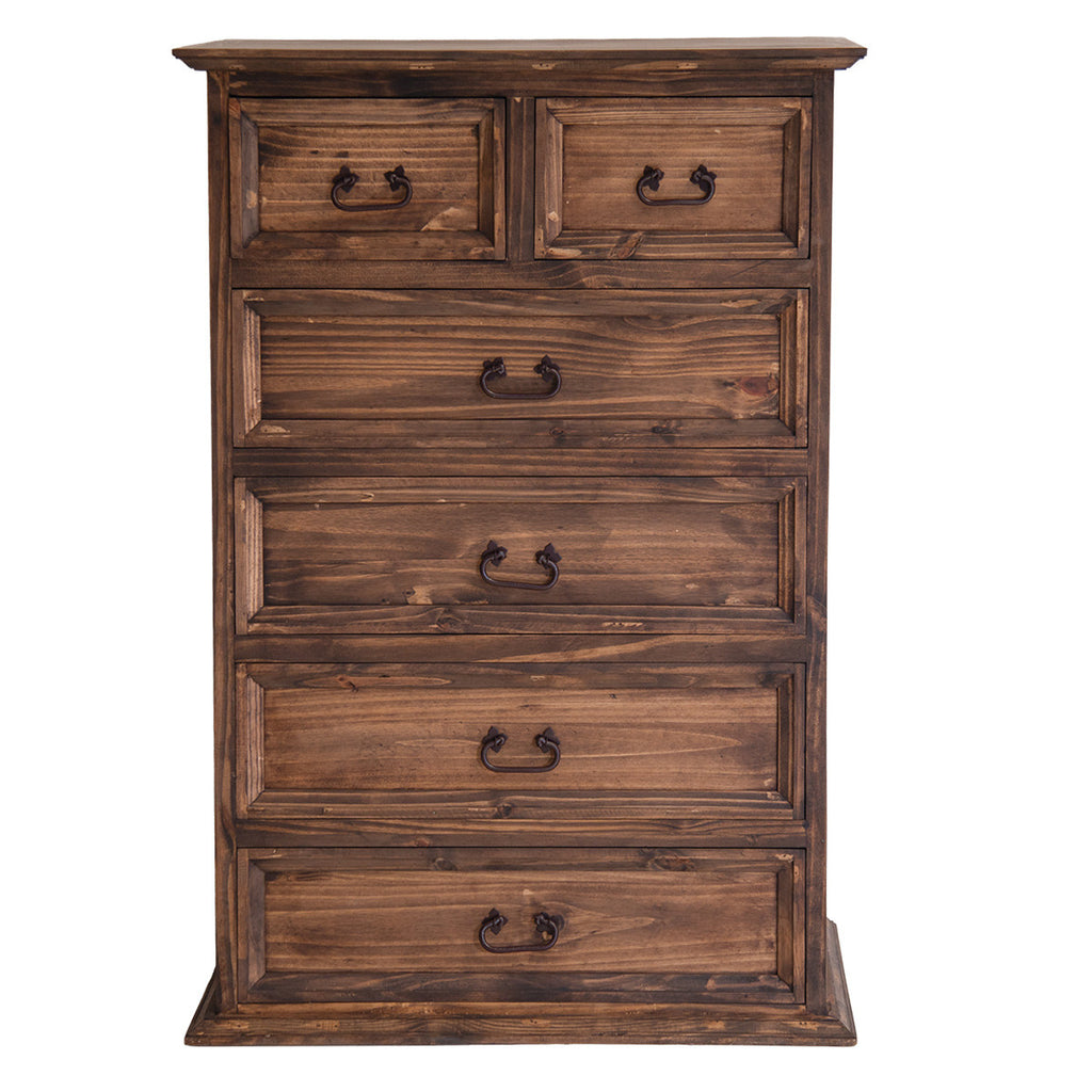 Twisted Top Chest of Drawers - 6 Drawers