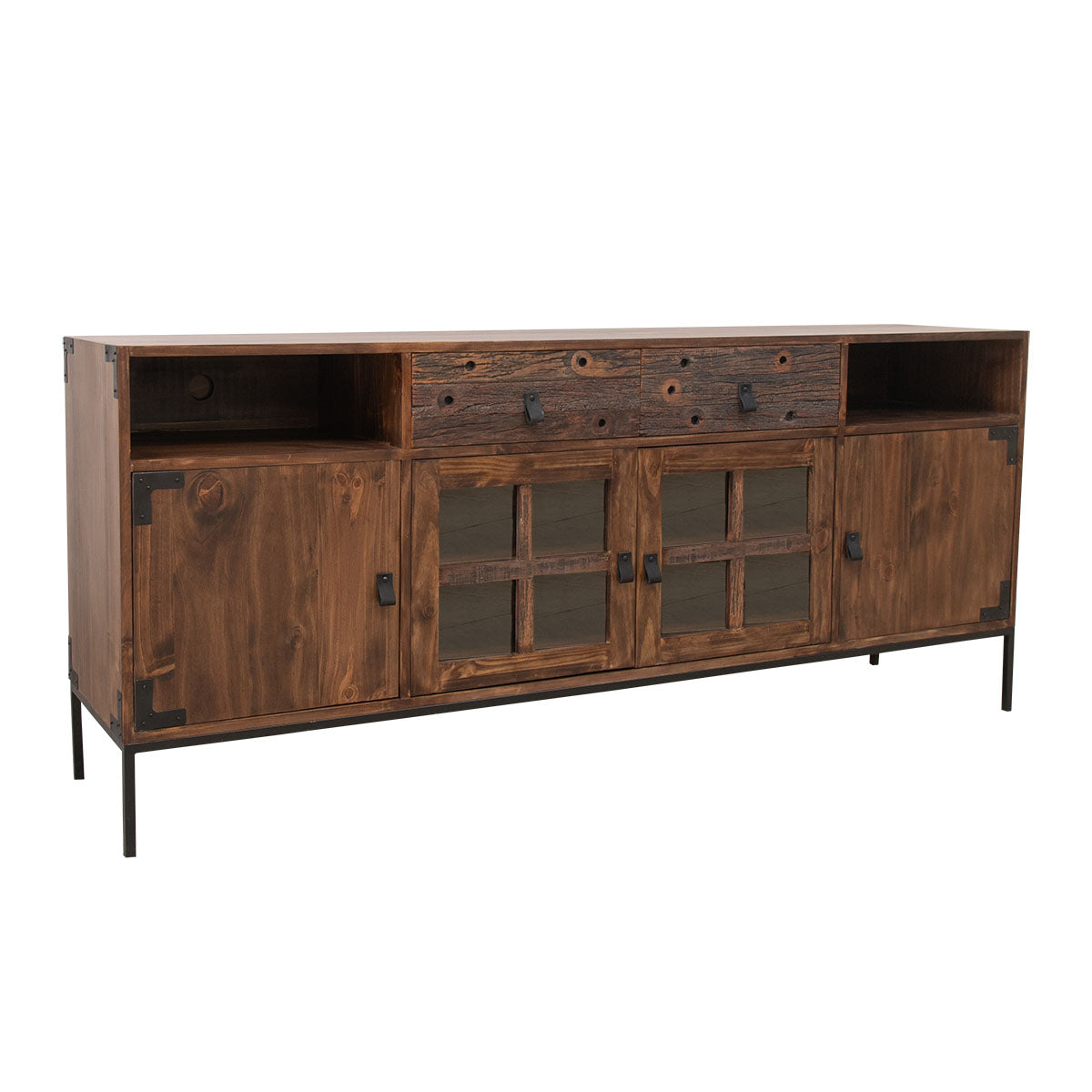 Lakeshore Walnut TV Stand - 7 Foot