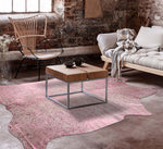 Pink Specked White Cowhide - Medium