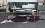 Rainbow Metallic Black & White Cowhide Rug - Large