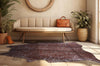 Rainbow Metallic Black Cowhide Rug - Medium