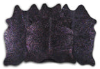 Rainbow Metallic Black Cowhide Rug - Large
