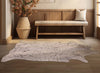 Brown Specked Tan Cowhide Rug - Large