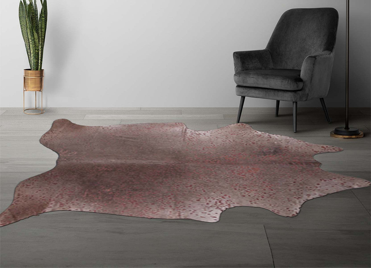 Brown Specked Cowhide Rug - Large