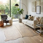 Gold Cheetah Printed Cowhide Rug - Large