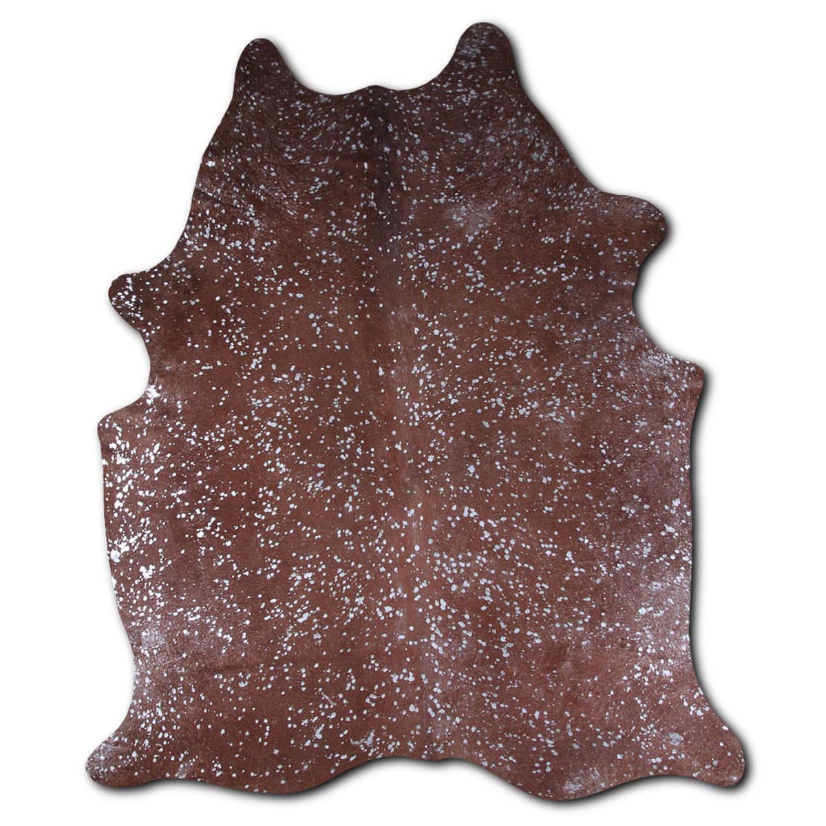 Silver Specked Brown Cowhide Rugs