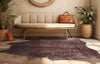 Silver Specked Brown Cowhide Rug - Large