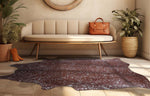 Silver Specked Brown Cowhide Rug - Large