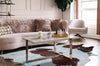 Blue Specked Brown & White Cowhide Rugs