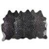 Graphite Specked Black Cowhide Rug - Large