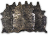 Gold Specked Black Cowhide Rug - Large