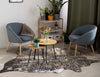 Gold Specked Black Cowhide Rug - Large