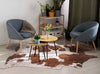 Gold Specked Brown & White Cowhide Rugs