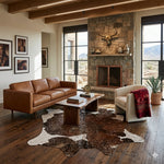 Gold Specked Tri Cowhide Rug - Medium