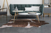 Rose Specked Brown & White Cowhide Rug - Medium