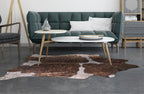 Rose Specked Brown & White Cowhide Rug - Medium