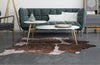 Rose Specked Brown & White Cowhide Rug - Large
