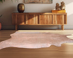 Rose Specked Brown Cowhide Rug - Medium
