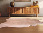 Rose Specked Brown Cowhide Rug - Large