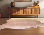 Rose Specked Brown Cowhide Rug - Large