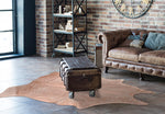 Rose Specked White Cowhide Rug - Large