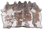 Silver Specked Brown & White Cowhide Rugs