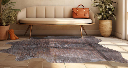 Silver Specked Brindle Cowhide Rugs