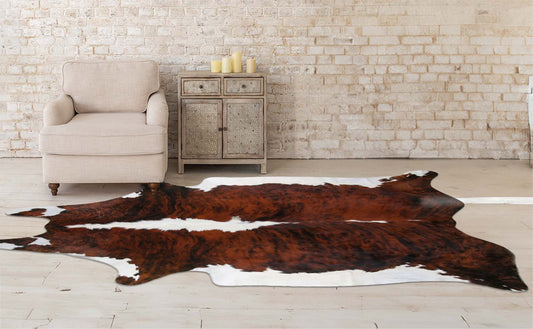 White Belly Variegated Cowhide Rugs