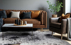 Salt & Pepper Black Cowhide Rug - Medium